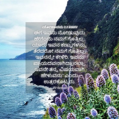 Picture 04 - ಯೋಹಾನನು 9:21 KANIRV - ಈಗ ಇವನು ನೋಡುವುದು - Bible Verse Picture
