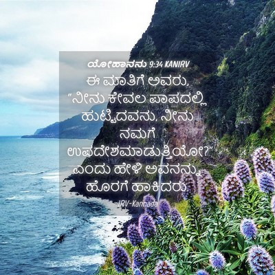 Picture 04 - ಯೋಹಾನನು 9:34 KANIRV - ಈ ಮಾತಿಗೆ ಅವರು, - Bible Verse Picture