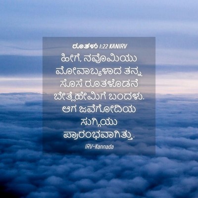 Picture 04 - ರೂತಳು 1:22 KANIRV - ಹೀಗೆ, ನವೊಮಿಯು - Bible Verse Picture