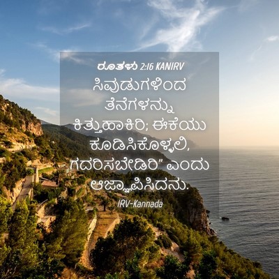 Picture 04 - ರೂತಳು 2:16 KANIRV - ಸಿವುಡುಗಳಿಂದ - Bible Verse Picture