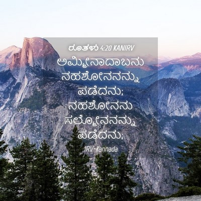 Picture 04 - ರೂತಳು 4:20 KANIRV - ಅಮ್ಮೀನಾದಾಬನು - Bible Verse Picture