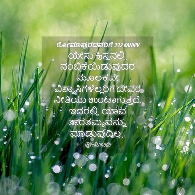 Picture 04 - ರೋಮಾಪುರದವರಿಗೆ 3:22 KANIRV - ಯೇಸು ಕ್ರಿಸ್ತನಲ್ಲಿ - Bible Verse Picture