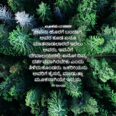 Picture 04 - ಲೂಕನು 1:22 KANIRV - ಅವನು ಹೊರಗೆ ಬಂದಾಗ - Bible Verse Picture