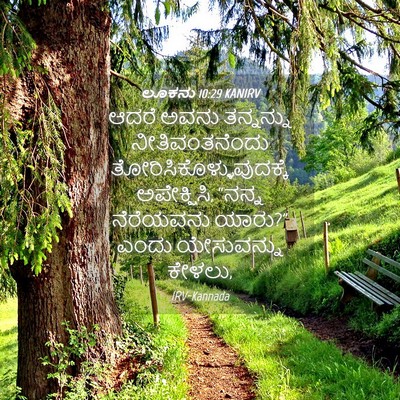 Picture 04 - ಲೂಕನು 10:29 KANIRV - ಆದರೆ ಅವನು - Bible Verse Picture