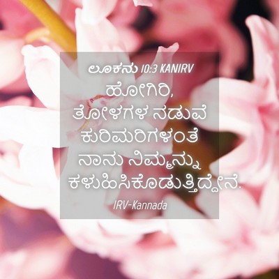 Picture 04 - ಲೂಕನು 10:3 KANIRV - ಹೋಗಿರಿ, ತೋಳಗಳ - Bible Verse Picture
