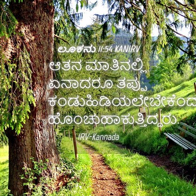 Picture 04 - ಲೂಕನು 11:54 KANIRV - ಆತನ ಮಾತಿನಲ್ಲಿ - Bible Verse Picture