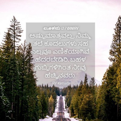 Picture 04 - ಲೂಕನು 12:7 KANIRV - ಅಷ್ಟುಮಾತ್ರವಲ್ಲ, - Bible Verse Picture