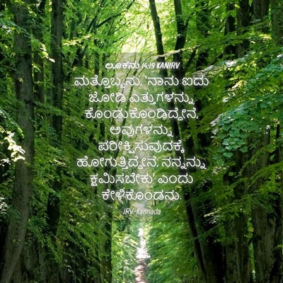 Picture 04 - ಲೂಕನು 14:19 KANIRV - ಮತ್ತೊಬ್ಬನು, ‘ನಾನು - Bible Verse Picture
