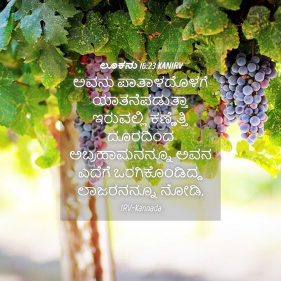 Picture 04 - ಲೂಕನು 16:23 KANIRV - ಅವನು ಪಾತಾಳದೊಳಗೆ - Bible Verse Picture