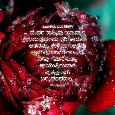 Picture 04 - ಲೂಕನು 17:20 KANIRV - ದೇವರ ರಾಜ್ಯವು - Bible Verse Picture