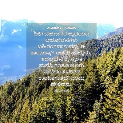 Picture 04 - ಲೂಕನು 2:35 KANIRV - ಹೀಗೆ ಬಹುಜನರ ಹೃದಯದ - Bible Verse Picture