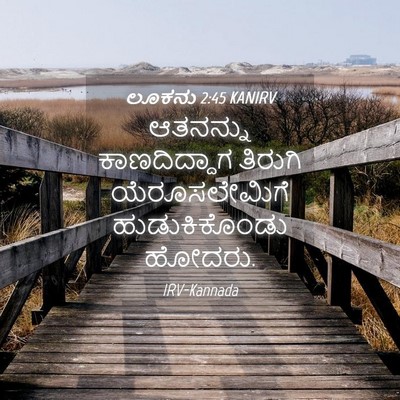 Picture 04 - ಲೂಕನು 2:45 KANIRV - ಆತನನ್ನು - Bible Verse Picture