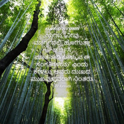 Picture 04 - ಲೂಕನು 24:17 KANIRV - ಯೇಸು, “ನೀವು - Bible Verse Picture
