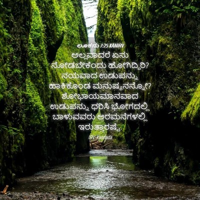 Picture 04 - ಲೂಕನು 7:25 KANIRV - ಅಲ್ಲವಾದರೆ ಏನು - Bible Verse Picture