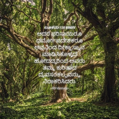 Picture 04 - ಲೂಕನು 7:30 KANIRV - ಆದರೆ ಫರಿಸಾಯರೂ - Bible Verse Picture