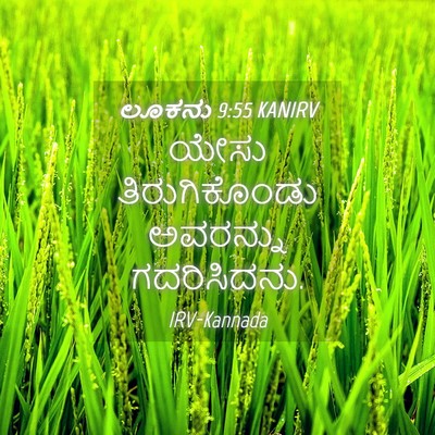 Picture 04 - ಲೂಕನು 9:55 KANIRV - ಯೇಸು ತಿರುಗಿಕೊಂಡು - Bible Verse Picture
