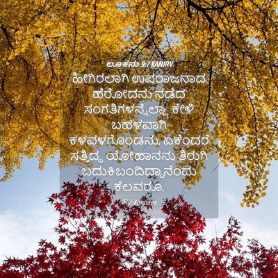 Picture 04 - ಲೂಕನು 9:7 KANIRV - ಹೀಗಿರಲಾಗಿ - Bible Verse Picture