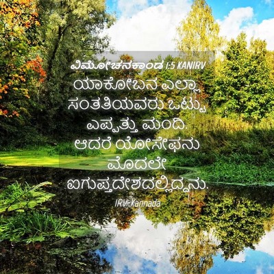 Picture 04 - ವಿಮೋಚನಕಾಂಡ 1:5 KANIRV - ಯಾಕೋಬನ ಎಲ್ಲಾ - Bible Verse Picture
