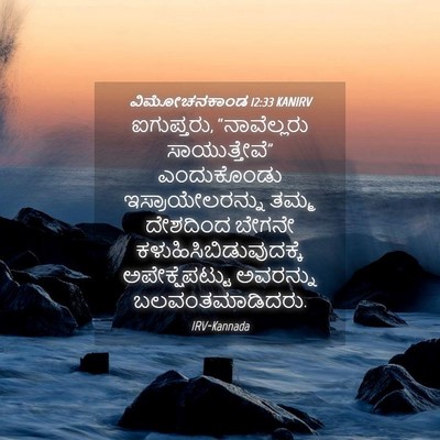 Picture 04 - ವಿಮೋಚನಕಾಂಡ 12:33 KANIRV - ಐಗುಪ್ತರು, - Bible Verse Picture