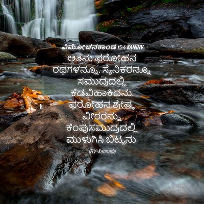 Picture 04 - ವಿಮೋಚನಕಾಂಡ 15:4 KANIRV - ಆತನು ಫರೋಹನ - Bible Verse Picture