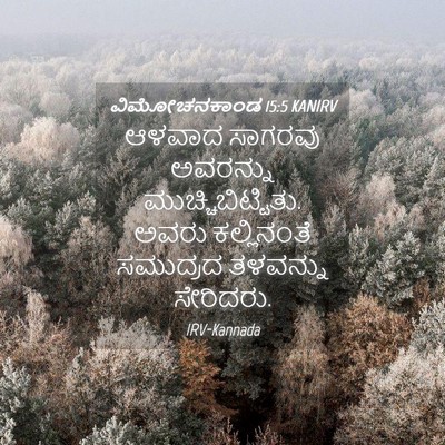 Picture 04 - ವಿಮೋಚನಕಾಂಡ 15:5 KANIRV - ಆಳವಾದ ಸಾಗರವು - Bible Verse Picture