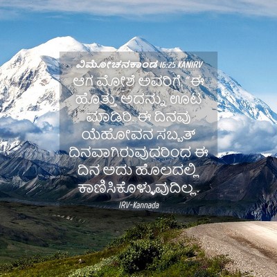 Picture 04 - ವಿಮೋಚನಕಾಂಡ 16:25 KANIRV - ಆಗ ಮೋಶೆ ಅವರಿಗೆ, “ಈ - Bible Verse Picture