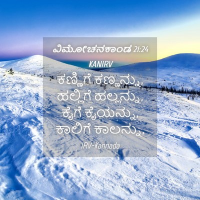 Picture 04 - ವಿಮೋಚನಕಾಂಡ 21:24 KANIRV - ಕಣ್ಣಿಗೆ ಕಣ್ಣನ್ನು, - Bible Verse Picture