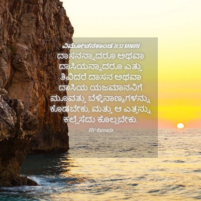 Picture 04 - ವಿಮೋಚನಕಾಂಡ 21:32 KANIRV - ದಾಸನನ್ನಾದರೂ ಅಥವಾ - Bible Verse Picture