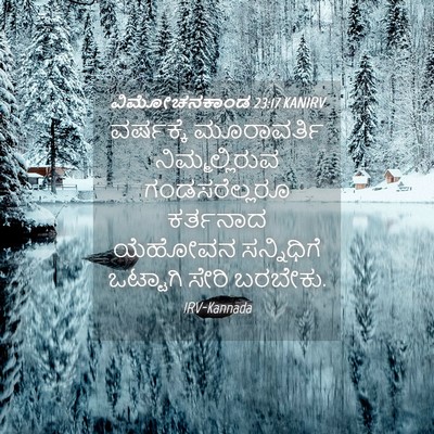 Picture 04 - ವಿಮೋಚನಕಾಂಡ 23:17 KANIRV - ವರ್ಷಕ್ಕೆ - Bible Verse Picture