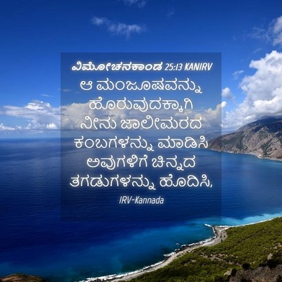 Picture 04 - ವಿಮೋಚನಕಾಂಡ 25:13 KANIRV - ಆ ಮಂಜೂಷವನ್ನು - Bible Verse Picture