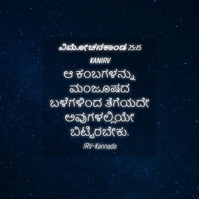 Picture 04 - ವಿಮೋಚನಕಾಂಡ 25:15 KANIRV - ಆ ಕಂಬಗಳನ್ನು - Bible Verse Picture