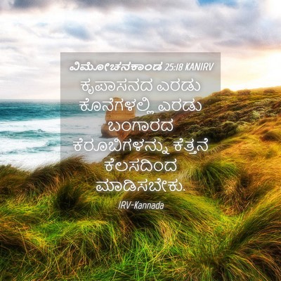 Picture 04 - ವಿಮೋಚನಕಾಂಡ 25:18 KANIRV - ಕೃಪಾಸನದ ಎರಡು - Bible Verse Picture