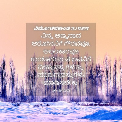 Picture 04 - ವಿಮೋಚನಕಾಂಡ 28:2 KANIRV - ನಿನ್ನ ಅಣ್ಣನಾದ - Bible Verse Picture