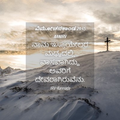 Picture 04 - ವಿಮೋಚನಕಾಂಡ 29:45 KANIRV - ನಾನು ಇಸ್ರಾಯೇಲರ - Bible Verse Picture