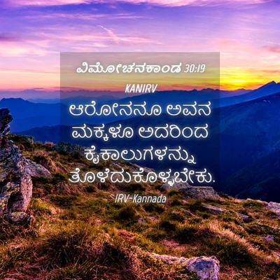 Picture 04 - ವಿಮೋಚನಕಾಂಡ 30:19 KANIRV - ಆರೋನನೂ ಅವನ ಮಕ್ಕಳೂ - Bible Verse Picture