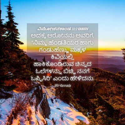 Picture 04 - ವಿಮೋಚನಕಾಂಡ 32:2 KANIRV - ಅದಕ್ಕೆ ಆರೋನನು - Bible Verse Picture
