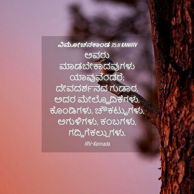 Picture 04 - ವಿಮೋಚನಕಾಂಡ 35:11 KANIRV - ಅವರು - Bible Verse Picture