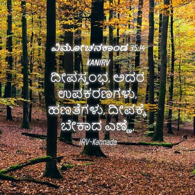 Picture 04 - ವಿಮೋಚನಕಾಂಡ 35:14 KANIRV - ದೀಪಸ್ತಂಭ, ಅದರ - Bible Verse Picture