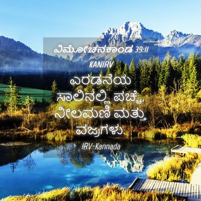 Picture 04 - ವಿಮೋಚನಕಾಂಡ 39:11 KANIRV - ಎರಡನೆಯ ಸಾಲಿನಲ್ಲಿ - Bible Verse Picture