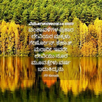 Picture 04 - ವಿಮೋಚನಕಾಂಡ 6:16 KANIRV - ವಂಶಾವಳಿಗಳ ಪ್ರಕಾರ - Bible Verse Picture