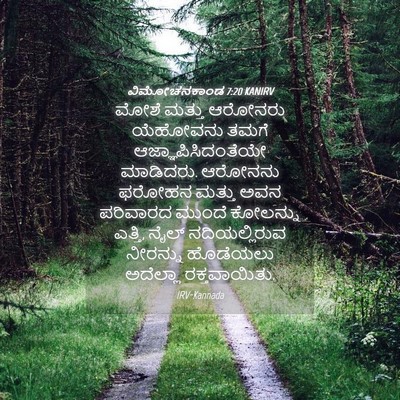 Picture 04 - ವಿಮೋಚನಕಾಂಡ 7:20 KANIRV - ಮೋಶೆ ಮತ್ತು ಆರೋನರು - Bible Verse Picture