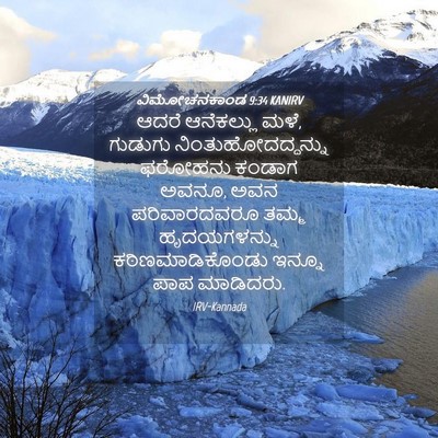 Picture 04 - ವಿಮೋಚನಕಾಂಡ 9:34 KANIRV - ಆದರೆ ಆನೆಕಲ್ಲು ಮಳೆ, - Bible Verse Picture
