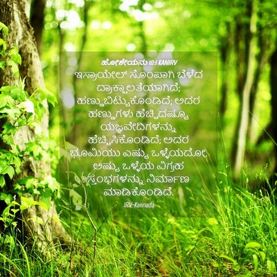 Picture 04 - ಹೋಶೇಯನು 10:1 KANIRV - ಇಸ್ರಾಯೇಲ್ ಸೊಂಪಾಗಿ - Bible Verse Picture