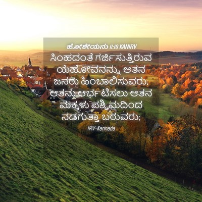 Picture 04 - ಹೋಶೇಯನು 11:10 KANIRV - ಸಿಂಹದಂತೆ - Bible Verse Picture