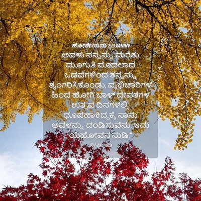 Picture 04 - ಹೋಶೇಯನು 2:13 KANIRV - ಅವಳು ನನ್ನನ್ನು - Bible Verse Picture