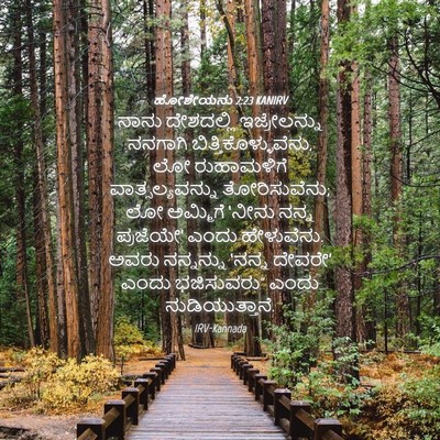 Picture 04 - ಹೋಶೇಯನು 2:23 KANIRV - ನಾನು ದೇಶದಲ್ಲಿ - Bible Verse Picture