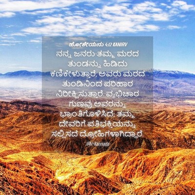 Picture 04 - ಹೋಶೇಯನು 4:12 KANIRV - ನನ್ನ ಜನರು ತಮ್ಮ ಮರದ - Bible Verse Picture