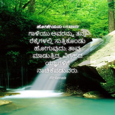 Picture 04 - ಹೋಶೇಯನು 4:19 KANIRV - ಗಾಳಿಯು ಅವರನ್ನು - Bible Verse Picture