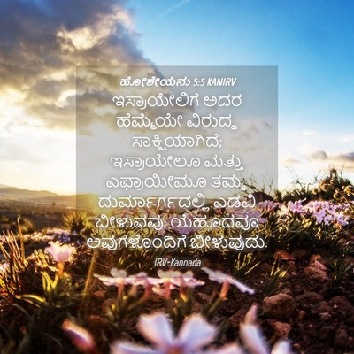 Picture 04 - ಹೋಶೇಯನು 5:5 KANIRV - ಇಸ್ರಾಯೇಲಿಗೆ ಅದರ - Bible Verse Picture