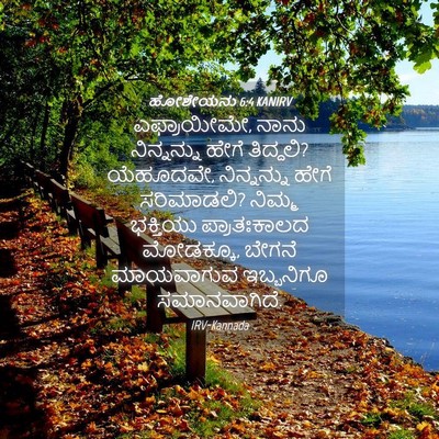 Picture 04 - ಹೋಶೇಯನು 6:4 KANIRV - ಎಫ್ರಾಯೀಮೇ, ನಾನು - Bible Verse Picture